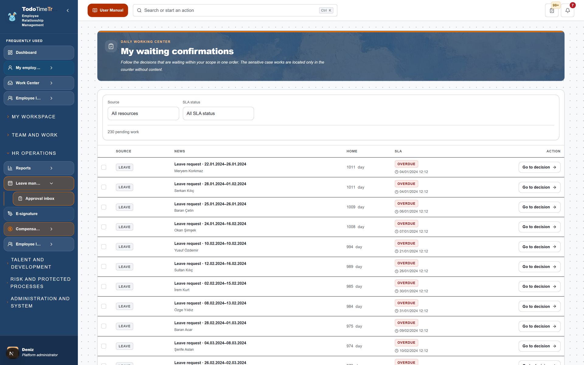 approvals screenshot