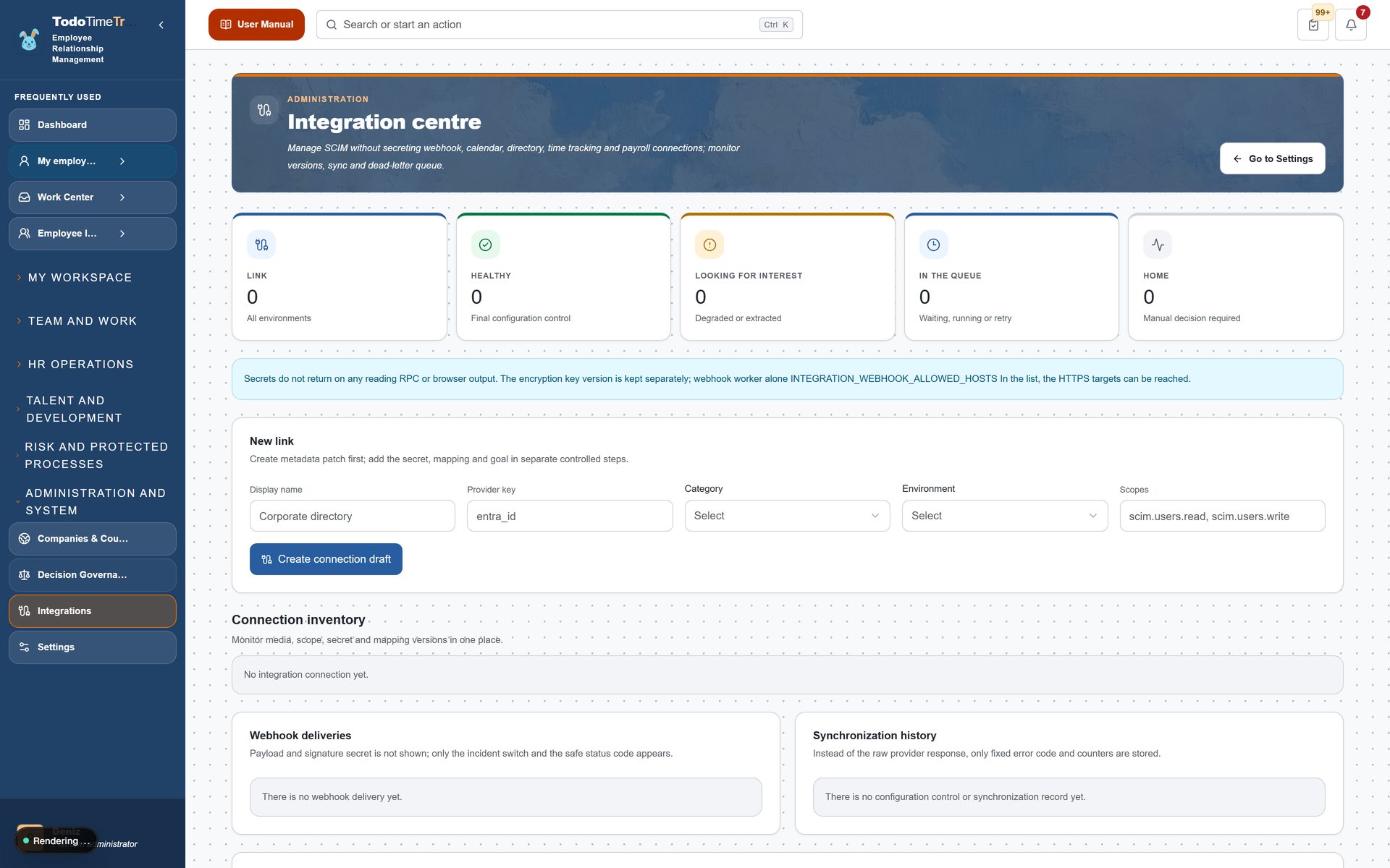 integrations screenshot